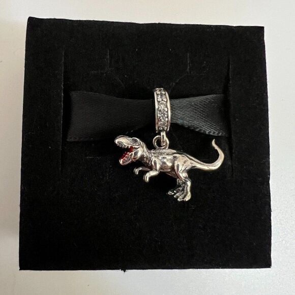 T-Rex Dinosaur S925 Sterling Silver, Pandora Moments Compatible Charm - Picture 4 of 10